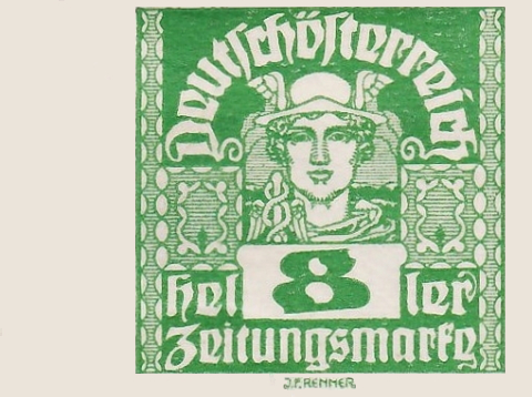 Австрия 1920 год . Меркурий , газетная марка . Каталог 1,0 €.